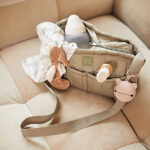 kinderwagen buggy organizer puffed jollein olijfgroen praktisch stijlvol opbergtas baby onderweg