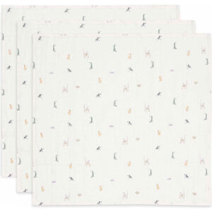 hydrofiele doek baby jungle jambo set van 3 met dierenprint katoen