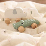 hydrofiele doek baby jungle jambo set van 3 met dierenprint katoen