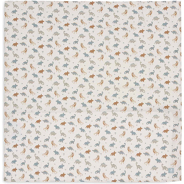 hydrofiele doeken Roarsome dino print 115x115 cm 2 stuks