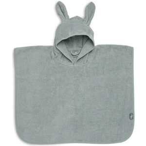 badponcho ash green van jollein met capuchon en oortjes