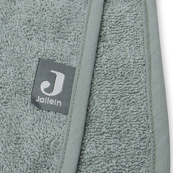 badponcho ash green van jollein met capuchon en oortjes