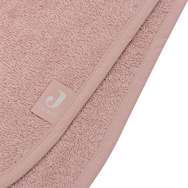 badponcho wild rose van jollein met capuchon en oortjes