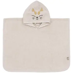 Badponcho Charlie the Cat van zachte badstof met kattenoortjes voor baby’s en peuters