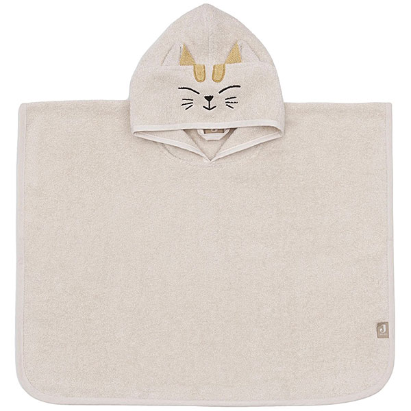 Badponcho Charlie the Cat van zachte badstof met kattenoortjes voor baby’s en peuters