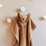 Badponcho for Diego the Dog van zachte badstof met hondenoortjes voor baby’s en peuters