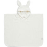 Badponcho Ivory badstof van zachte absorberende badstof voor baby’s en peuters