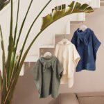 Badponcho Ivory badstof van zachte absorberende badstof voor baby’s en peuters