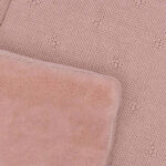boxkleed cosy knit wild rose 75 x 95 cm roze gebreid baby boxkleed