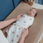 inbakerdoek bear multicolor baby 0 tot 3 maanden unisex meyco