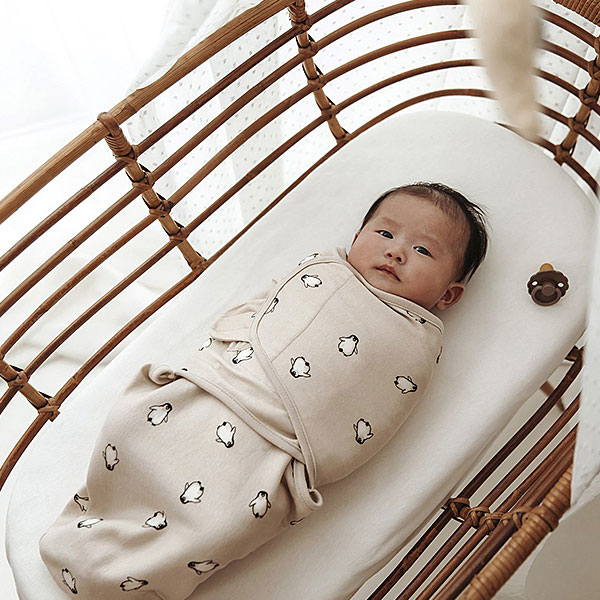 inbakerdoek penguin soft sand baby unisex meyco