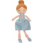 knuffelpop flowergirl rose met sea green jurkje en rood haar