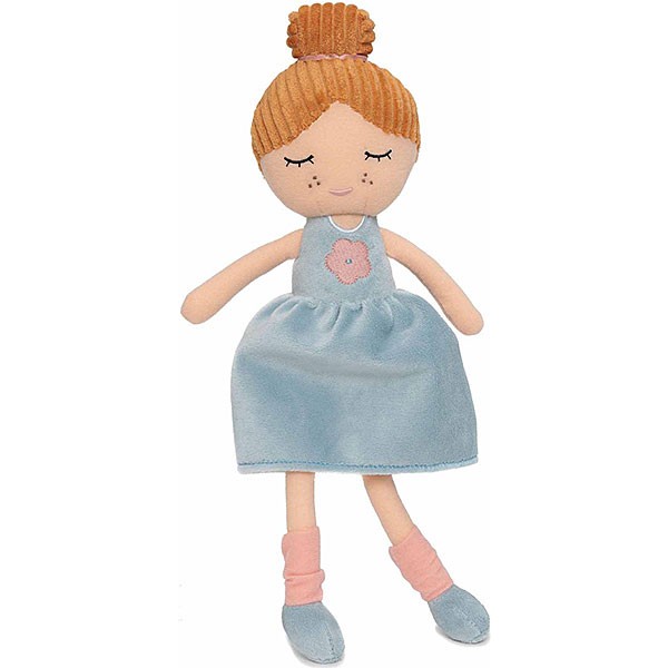 knuffelpop flowergirl rose met sea green jurkje en rood haar