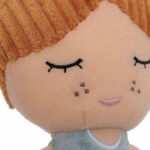 knuffelpop flowergirl rose met sea green jurkje en rood haar