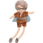 knuffelpop superheld dave met cape en oogmasker