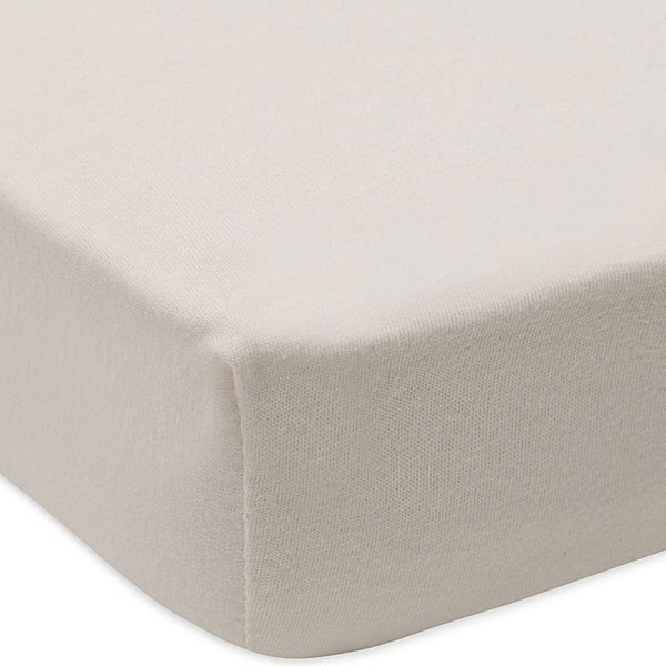 Jollein hoeslaken Basics Jersey Sea Green en Ivory set van 2 voor babybed van 40/50 x 80/90 cm