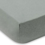 Jollein hoeslaken Basics Jersey Sea Green en Ivory set van 2 voor babybed van 40/50 x 80/90 cm