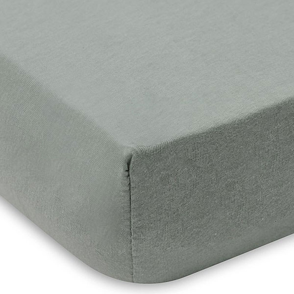 Jollein hoeslaken Basics Jersey Sea Green en Ivory set van 2 voor babybed van 40/50 x 80/90 cm