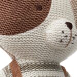 Jollein gebreide knuffel Mick the Dog hond crème 32 cm voor baby en peuter