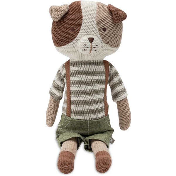 Jollein gebreide knuffel Mick the Dog - hond créme 40 cm
