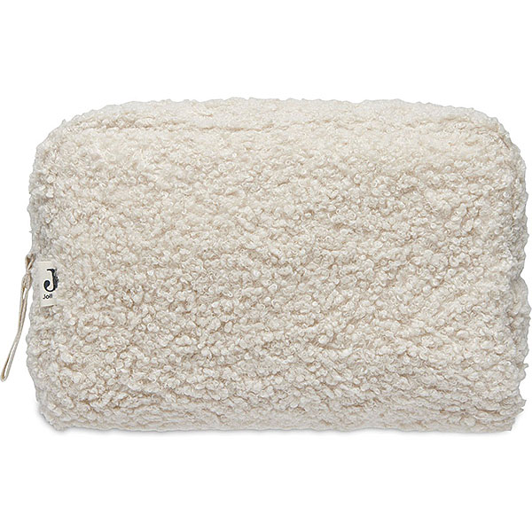 Jollein etui Boucle Natural met zachte Boucle stof en speelse Natural voering voor babyaccessoires