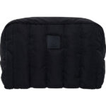 Jollein etui Puffed Black met zwart witte voering en gewatteerde stof voor babyaccessoires en verzorgingsspullen