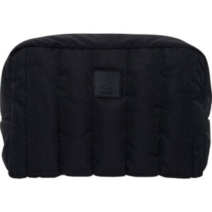 Jollein etui Puffed Black met zwart witte voering en gewatteerde stof voor babyaccessoires en verzorgingsspullen