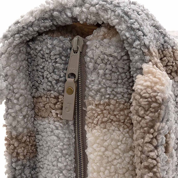 Luiertas shopper Check Boucle van zachte bouclé stof met verschoonmatje