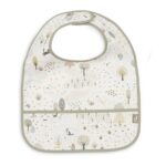 Jollein slab waterproof Tiny Park 2 stuks met Charlie the Cat, Diego the Dog en boompjesprint in ivoor en grijs