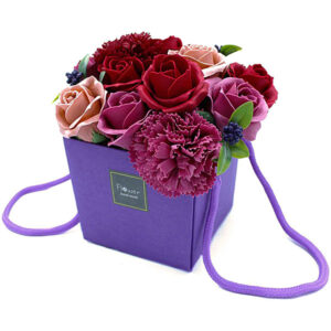 zeep bloemen boeket paarse bloementuin luxe wellness cadeau