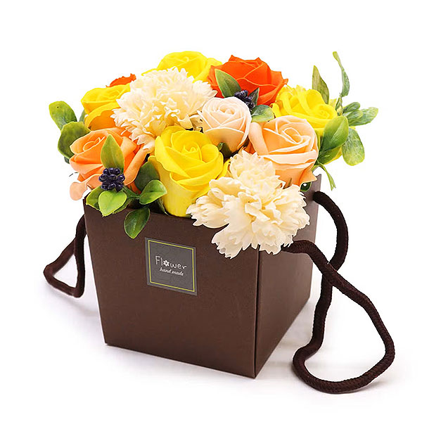 zeep bloemen boeket lente bloemen met de hand gemaakte zeepbloemen in kleurrijk boeket