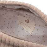 Jollein etui Cloudy Rib Milky Coffee met zachte ribstof en compacte opbergvorm voor babyaccessoires