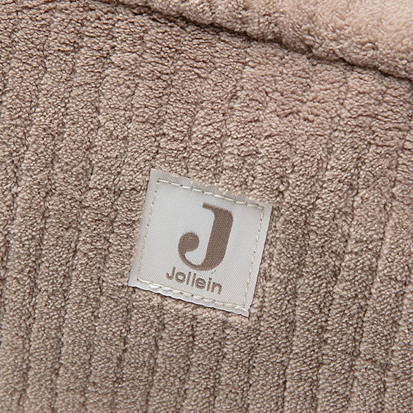Jollein etui Cloudy Rib Milky Coffee met zachte ribstof en compacte opbergvorm voor babyaccessoires