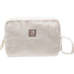 Jollein etui Cloudy Rib Oatmeal met zachte ribstof en compacte opbergvorm voor babyaccessoires