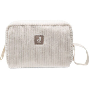 Jollein etui Cloudy Rib Oatmeal met zachte ribstof en compacte opbergvorm voor babyaccessoires