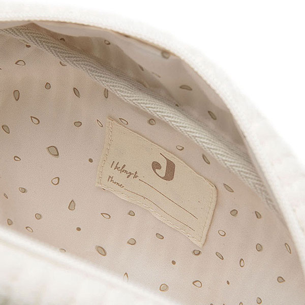 Jollein etui Cloudy Rib Oatmeal met zachte ribstof en compacte opbergvorm voor babyaccessoires