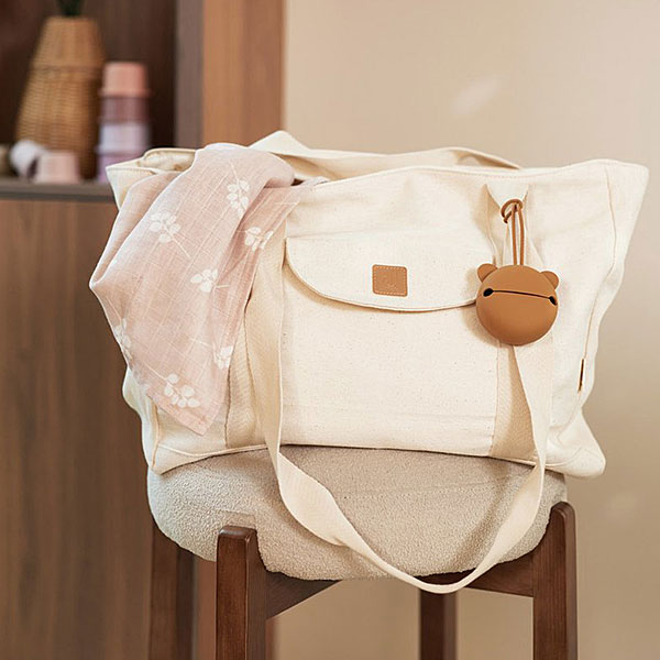 mom bag twill naturel met harvest verschoningsmatje jollein