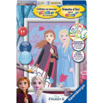 Schilderen op nummer Frozen II van Ravensburger met Elsa en Anna en gekleurde buitenlijnen voor kinderen vanaf 6 jaar