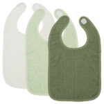 slab badstof baby offwhite soft green forest green set meyco