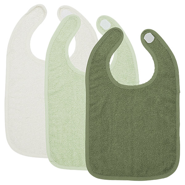 slab badstof baby offwhite soft green forest green set meyco