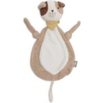 Mick the Dog speendoekje van Jollein met gebreid hondenhoofdje en zacht fleece doekje voor baby's en peuters