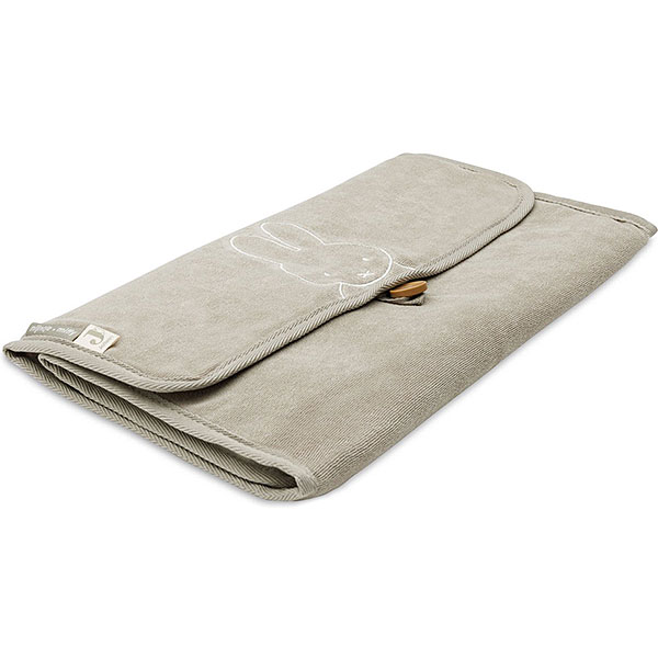Verschoningsmat badstof Nijntje Olive Green met opvouwbaar ontwerp voor baby’s