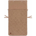 voetenzak groep 0 check knit biscuit voor autostoel baby
