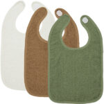 slab badstof 3 stuks offwhite toffee forest green baby meyco