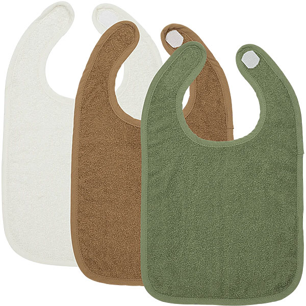 slab badstof 3 stuks offwhite toffee forest green baby meyco