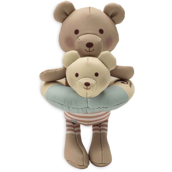 Jollein badpop Teddy Bear met afneembare zwemband en drijvend ontwerp voor baby's en peuters.