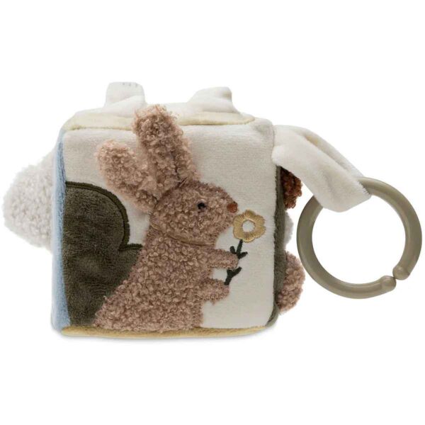 Jollein activiteitenkubus Tiny Park met kat, hond, uil en spiegel voor baby's.
