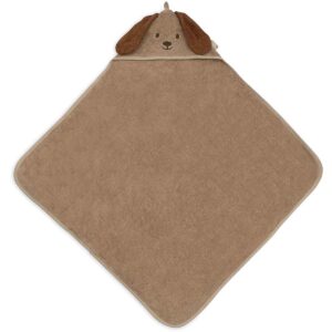 Jollein badcape Diego the Dog Tiny Park met capuchon en hondenoortjes van zachte badstof.