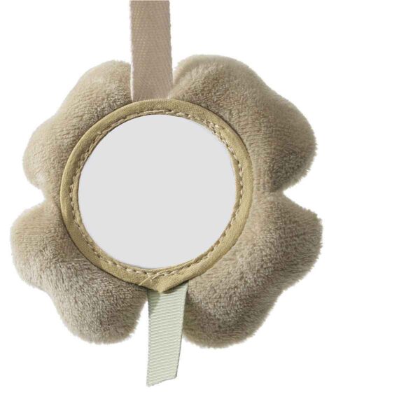 Jollein wagenspanner Tiny Park met hondje, katje, spiegel en belletjes. Ideaal speelgoed voor onderweg en de ontwikkeling van je baby.