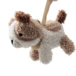 Jollein wagenspanner Tiny Park met hondje, katje, spiegel en belletjes. Ideaal speelgoed voor onderweg en de ontwikkeling van je baby.